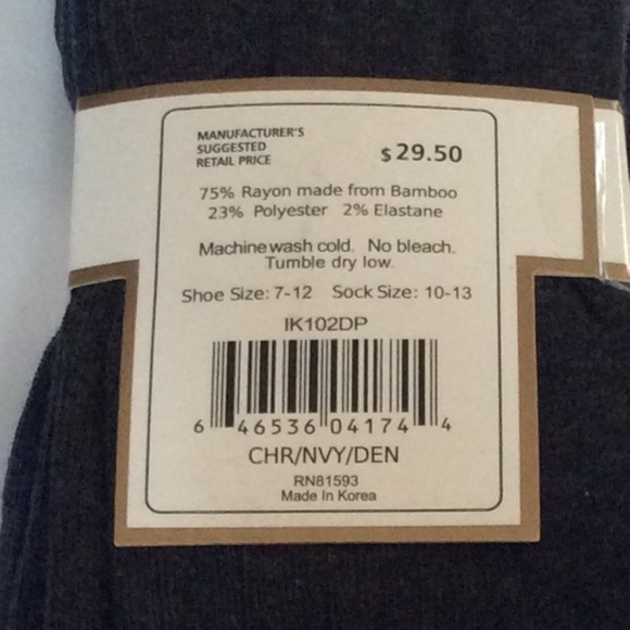 IKE BEHAR Men’s Socks 6 Pairs 2 Pack of 3 Shoe Size 10 - 13 NWT - Picture 10 of 10